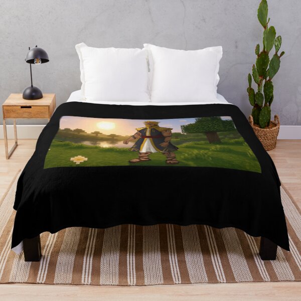 Item preview, Minecraft Style Fantasy Warrior at Sunset designed and sold by elijbclaude.
