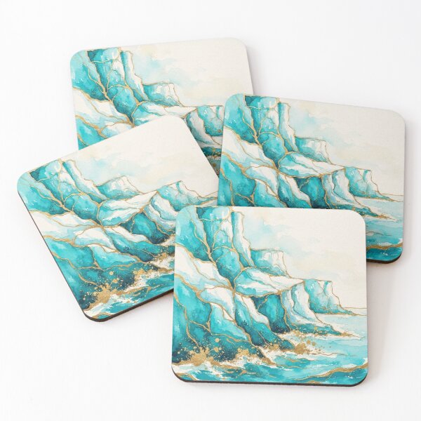 Item preview, Las Grutas Cliffs in Watercolor - Patagonian Sea designed and sold by Esencia Argentina.