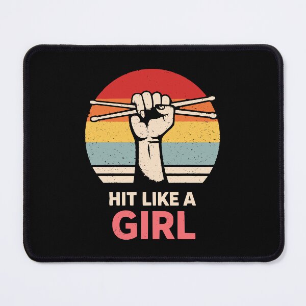 Item preview, retro drummer girl drums designed and sold by kiakuki.