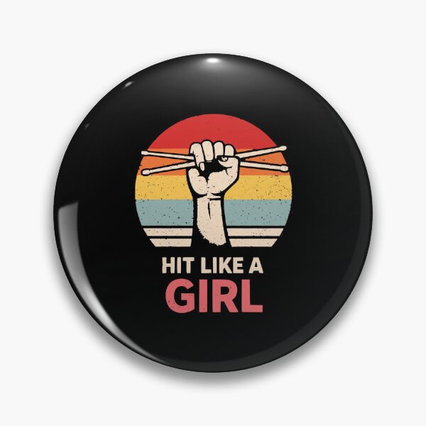 Item preview, retro drummer girl drums designed and sold by kiakuki.