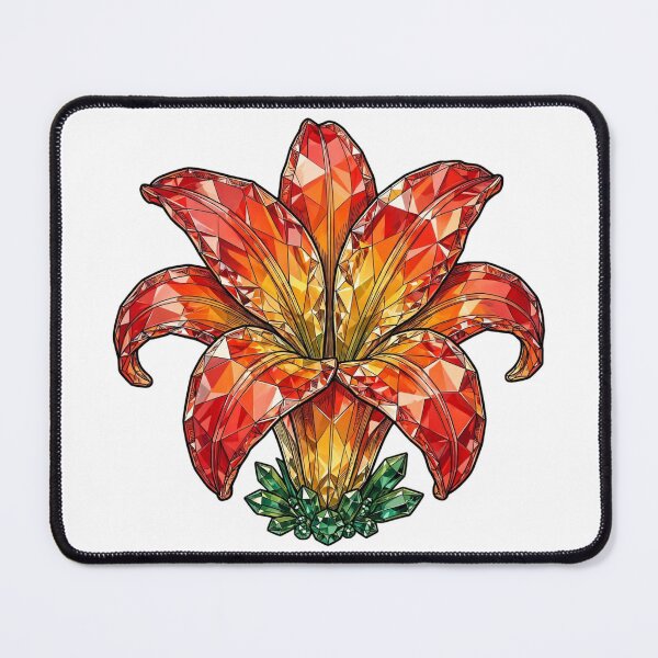 Item preview, Fire Lily Pure Crystal Sticker - Red Orange Yellow No Border designed and sold by Crystal Critters .