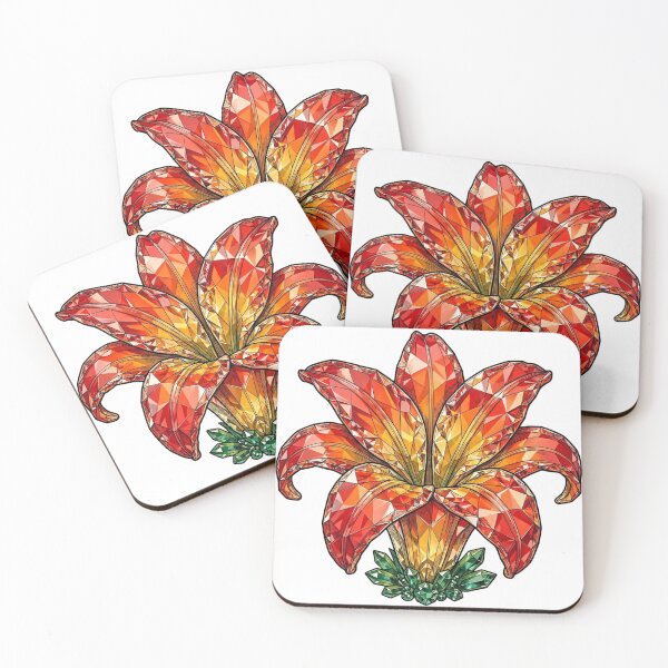 Item preview, Fire Lily Pure Crystal Sticker - Red Orange Yellow No Border designed and sold by Crystal Critters .