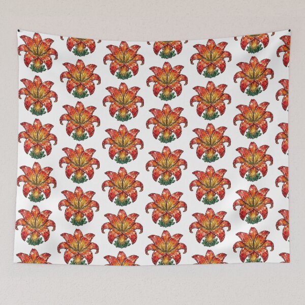 Item preview, Fire Lily Pure Crystal Sticker - Red Orange Yellow No Border designed and sold by Crystal Critters .