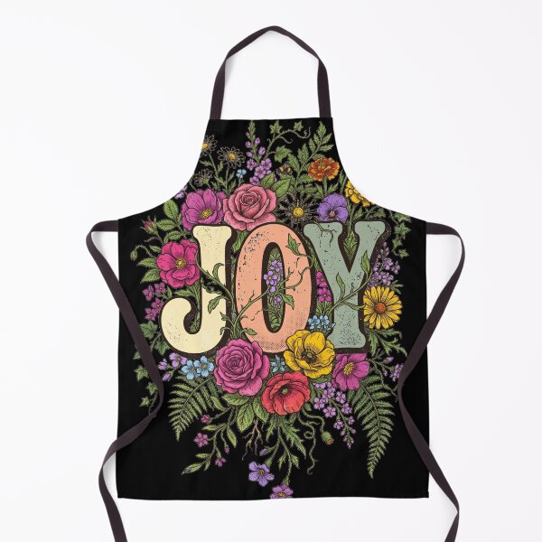 Item preview, JOY Retro Floral Typography - Vintage Botanical Wildflowers designed and sold by DesignArtique.