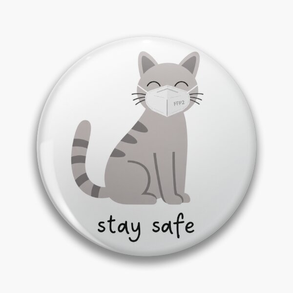 Item preview, Stay safe cat with FFP2 mask designed and sold by chronisch.sichtbar.