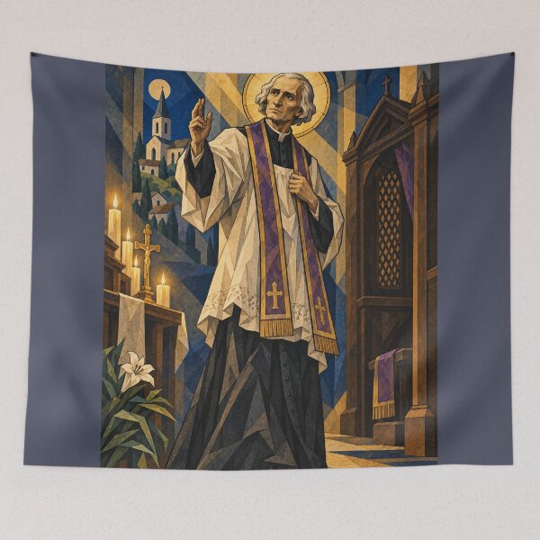 Item preview, Saint John Vianney - Epic Sacred Art designed and sold by Iknu art.