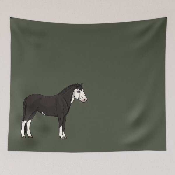 Item preview, Black Overo Splash American Bashkir Curly designed and sold by Old Water Cryptid .