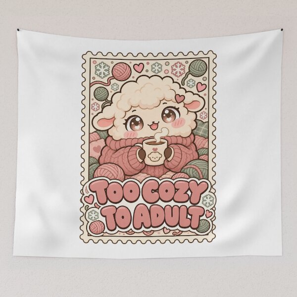 Item preview, Too cozy to adult designed and sold by WhimsyPeachCo.