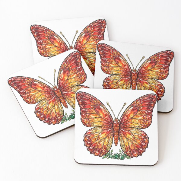 Item preview, Fire Butterfly Pure Crystal Sticker - Red Orange Yellow No Border designed and sold by Crystal Critters .