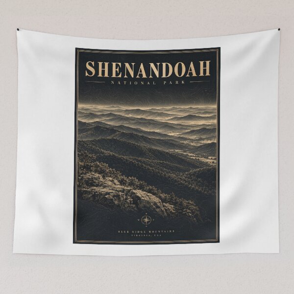 Item preview, Shenandoah National Park Poster Blue Ridge Mountains Art Print (Digital Download) designed and sold by shopcanva.