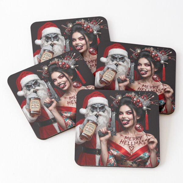 Item preview, Merry Hellmas Santa Revenge Kimono Girl designed and sold by Voodoo Store Paranormal Collections.