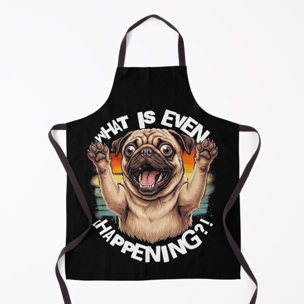 Item preview, Confused Pug Dog What Is Even Happening Meme designed and sold by d247.
