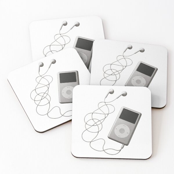 Item preview, Retro MP3 Player and Wired Earphones – Vintage Music Lover Design designed and sold by Designshopx.