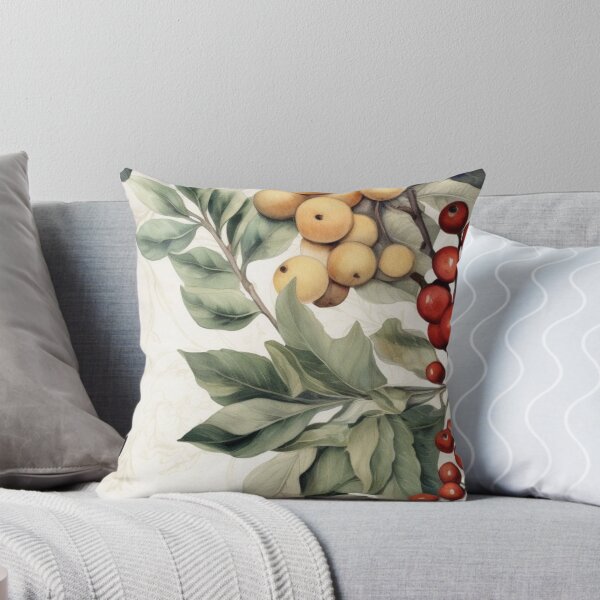 Item preview, Vintage Winter Botanical Seamless Pattern — Muted Green Leaves & Red Berries Art designed and sold by LYAN-STORE.