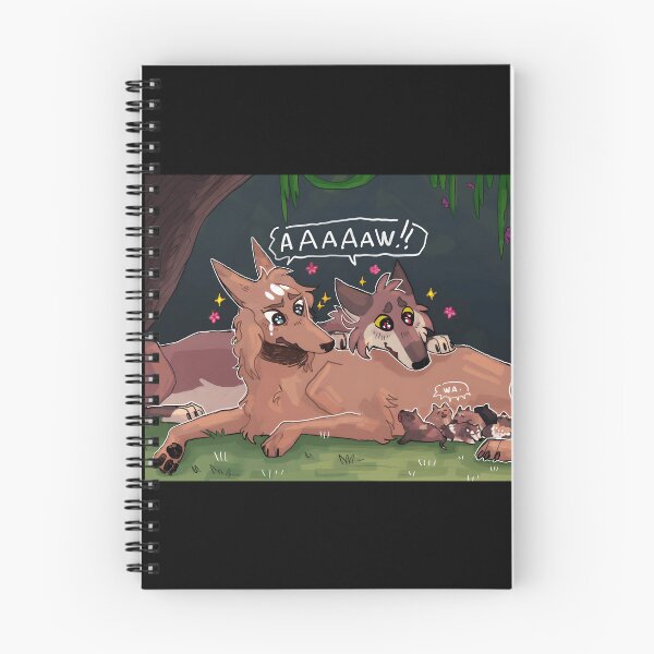 Item preview, Cute Cartoon Wolves Admiring Baby Pups Illustration designed and sold by elijbclaude.
