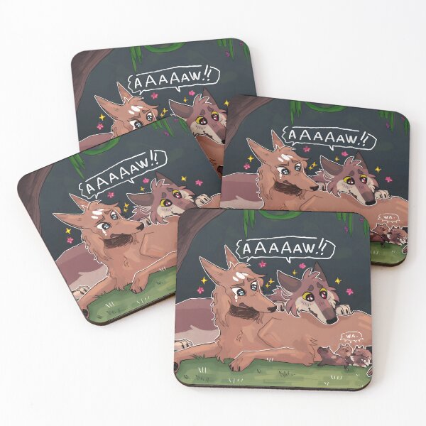 Item preview, Cute Cartoon Wolves Admiring Baby Pups Illustration designed and sold by elijbclaude.
