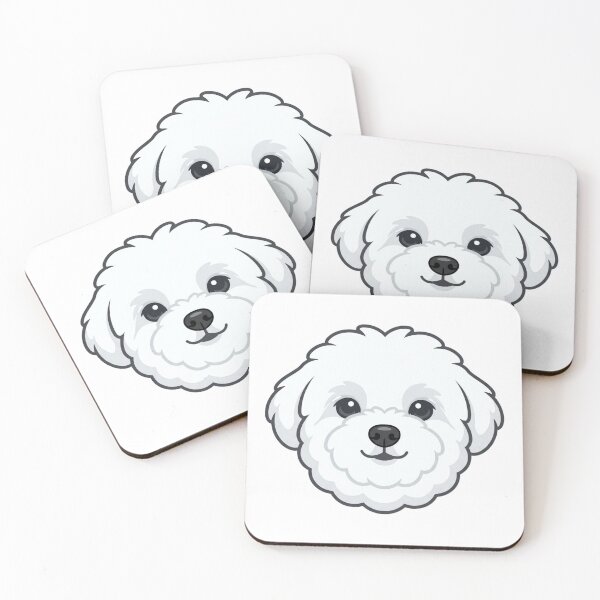 Item preview, Fluffy Maltese Head Simple 2D Cartoon Style designed and sold by CraftyUniverse.