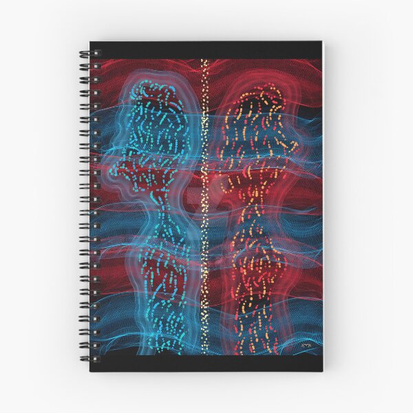 Item preview, Abstract Digital Human Figures with Neon Data Lines designed and sold by elijbclaude.