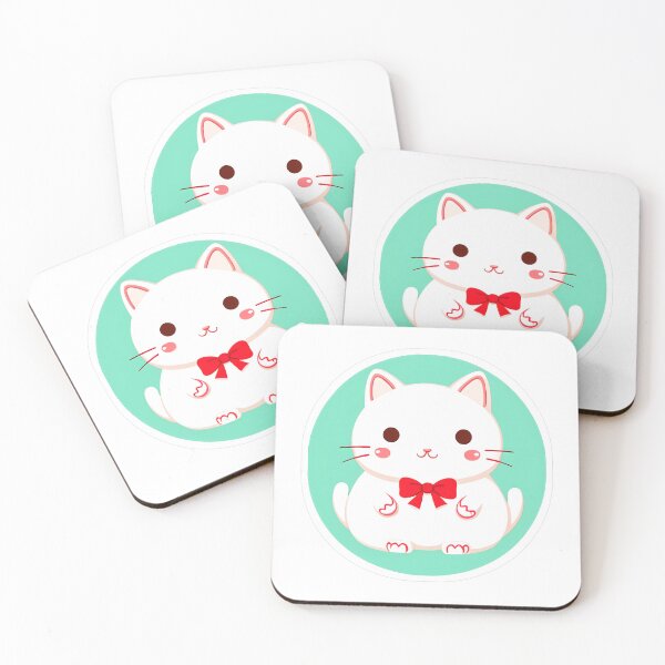 Item preview, Cute White Cat Red Bow Tie designed and sold by For-Cat Studio.