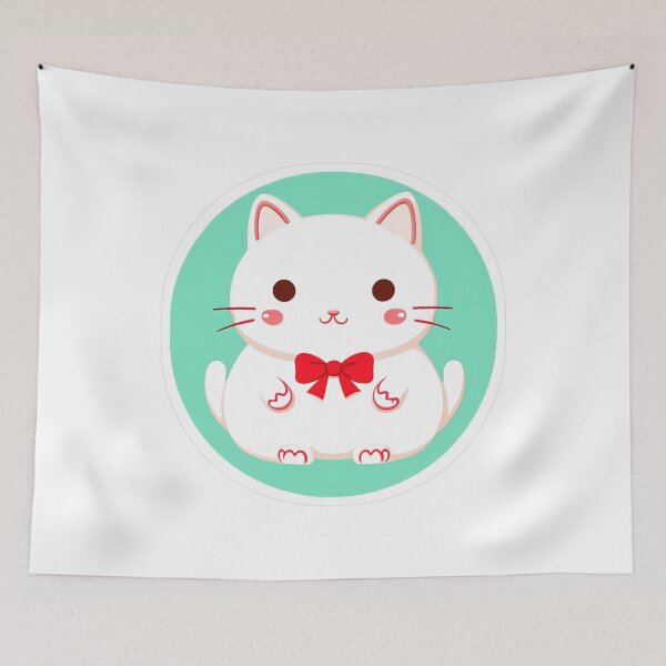 Item preview, Cute White Cat Red Bow Tie designed and sold by For-Cat Studio.