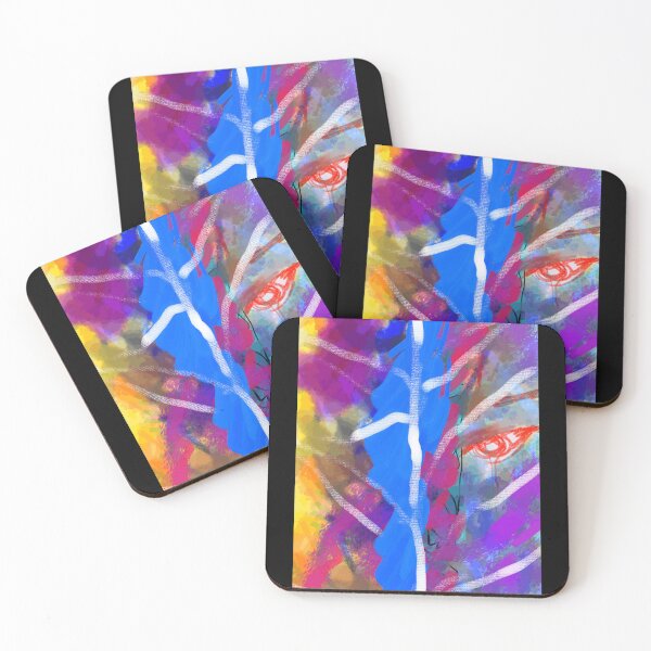 Item preview, Abstract Colorful Face Art with Blue and Purple Elements designed and sold by elijbclaude.