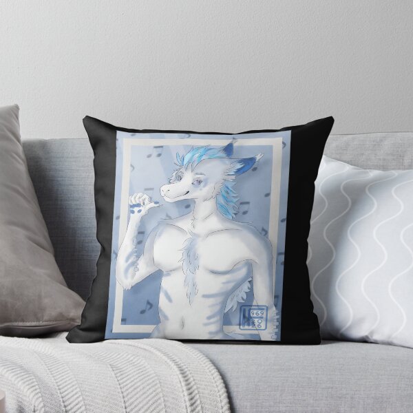 Item preview, Blue and White Furry Anthro Creature with Musical Notes designed and sold by elijbclaude.