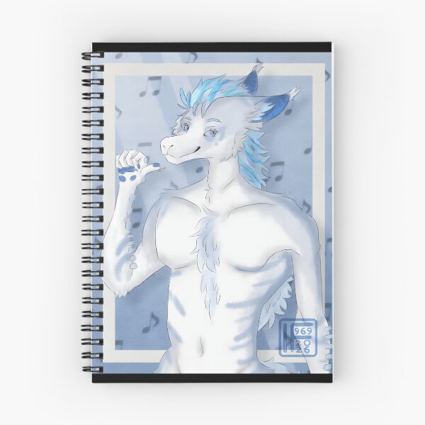 Item preview, Blue and White Furry Anthro Creature with Musical Notes designed and sold by elijbclaude.