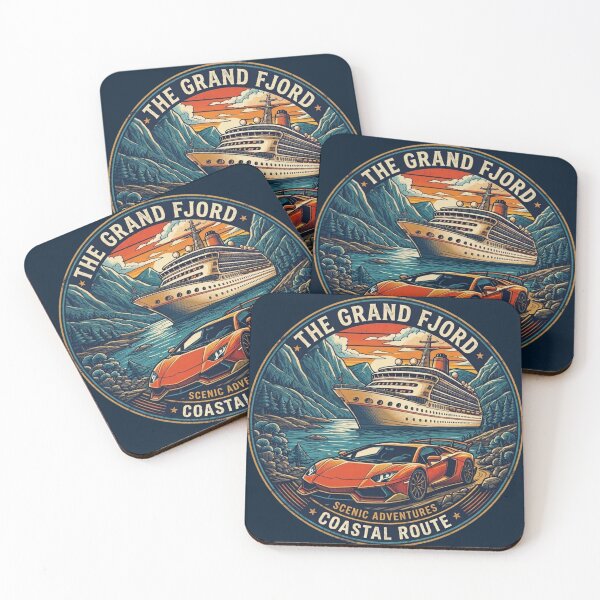 Item preview, The Grand Fjord Coastal Route - Vintage Supercar and Cruise Ship Adventure designed and sold by Chroma Dreams .