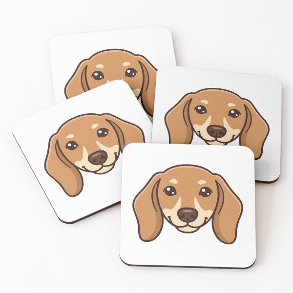 Item preview, Cute Dachshund Head Simple 2D Cartoon Style designed and sold by CraftyUniverse.