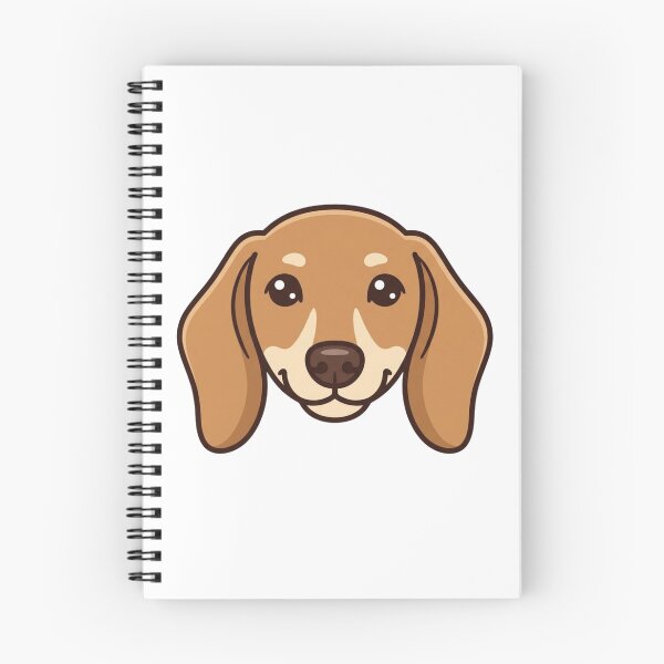 Item preview, Cute Dachshund Head Simple 2D Cartoon Style designed and sold by CraftyUniverse.