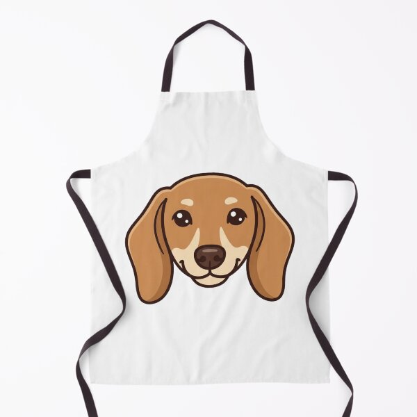 Item preview, Cute Dachshund Head Simple 2D Cartoon Style designed and sold by CraftyUniverse.