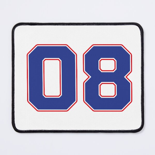 Item preview, 08 | Jersey Number 08 | Shirt Number 08 (Blue / Red) designed and sold by STUDIO-72.