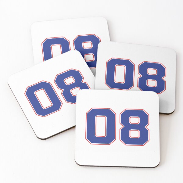Item preview, 08 | Jersey Number 08 | Shirt Number 08 (Blue / Red) designed and sold by STUDIO-72.