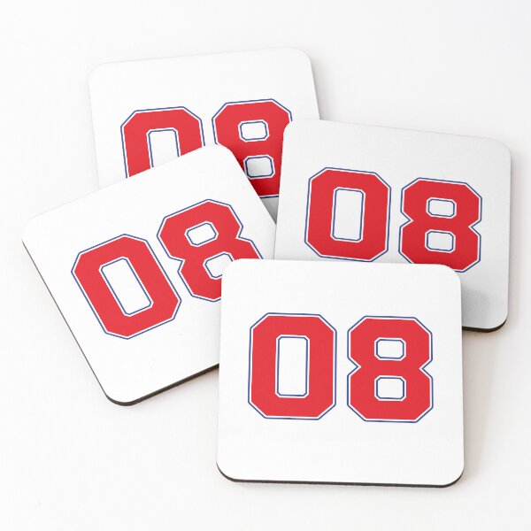 Item preview, 08 | Jersey Number 08 | Shirt Number 08 (Red / Blue) designed and sold by STUDIO-72.