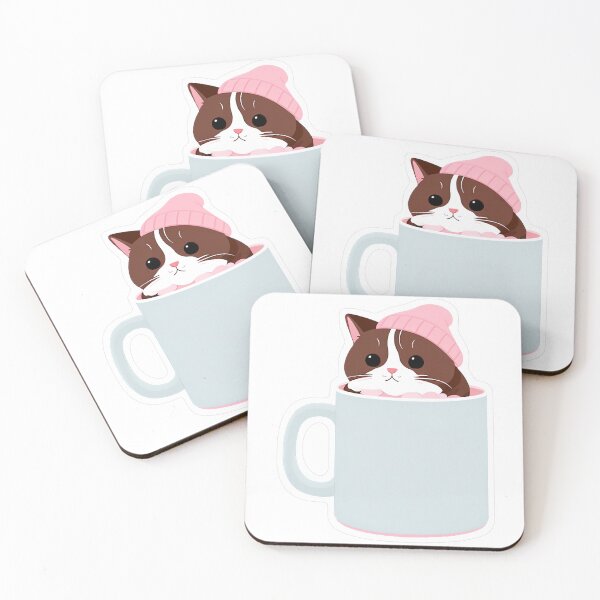 Item preview, Cozy Cat in Blue Mug designed and sold by For-Cat Studio.