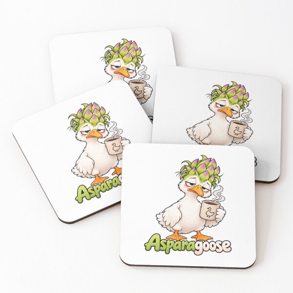 Item preview, Asparagoose Sleepy Funny Coffee Goose Pun designed and sold by WeirdlyMild.