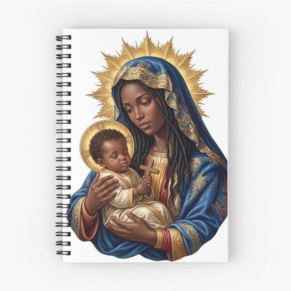 Item preview, Black Virgin Mary Holding Baby Jesus designed and sold by The Everlasting Promise.