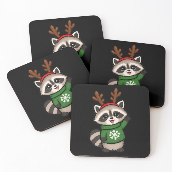 Item preview, mapache navideño designed and sold by Konvero.