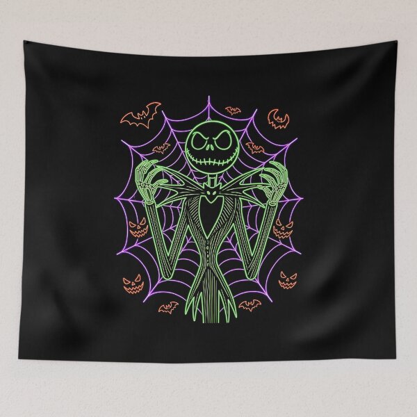 Item preview, Neon Green Skeleton Spiderweb Halloween Art designed and sold by NoirLuxeStudio.