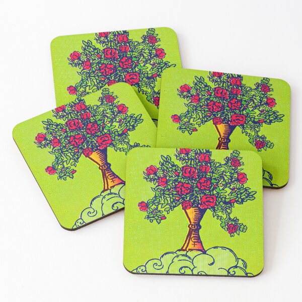 Item preview, Lenormand Bouquet Card IX Retro Fortune Card in Chartreuse designed and sold by Fani*.