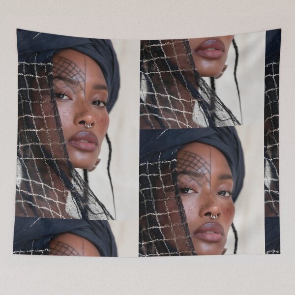 Item preview, Indigo Turban Woman Portrait designed and sold by Verademacedoart.
