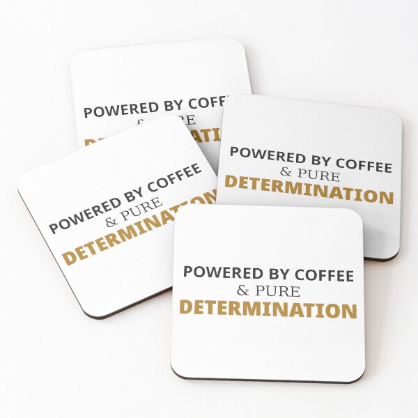 Item preview, Powered by Coffee & Pure Determination designed and sold by The Needery.