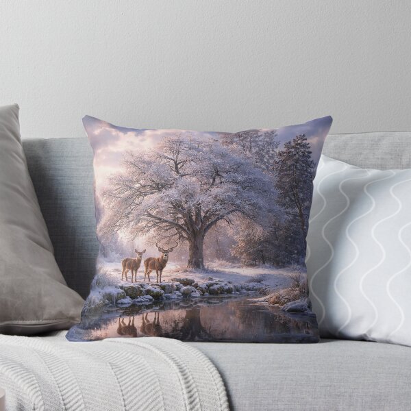 Item preview, Winter Deer by the Stream Landscape Pretty designed and sold by Stephanie Laird.
