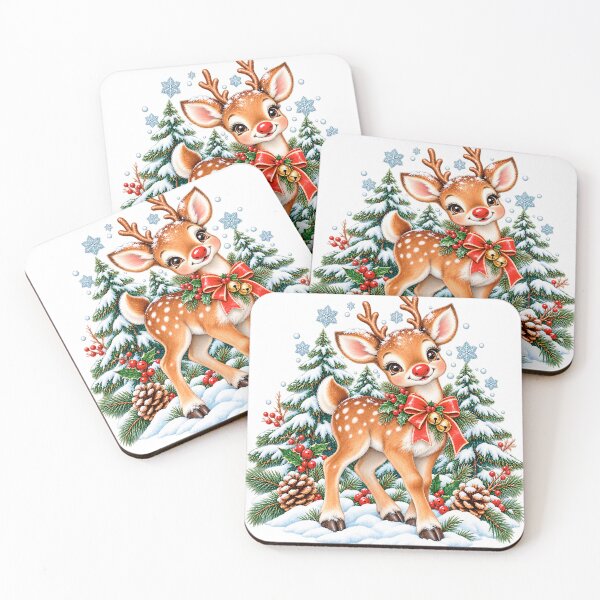 Item preview, Christmas Reindeer PNG, Cute Vintage Rudolph Design, Christmas Sublimation, Winter Deer Clipart, Holiday T-Shirt Design, Digital Download designed and sold by KMMODERNDESIGNS.