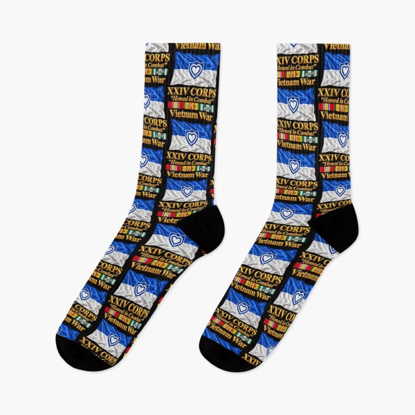 Item preview, Army - XXIV Corps Flag - Waving - Ribbons - Vietnam War - 3D - Transparent designed and sold by Military Insignia Products.