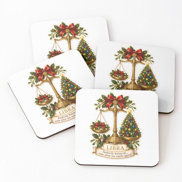 Item preview, Funny Libra Zodiac Christmas Eggnog Scales designed and sold by Zodiac Celestial Art.