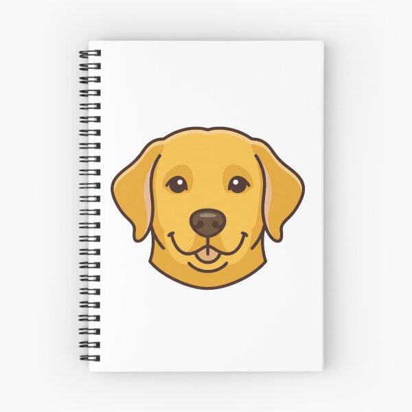 Item preview, Happy Golden Retriever Head Simple 2D Cartoon Style designed and sold by CraftyUniverse.