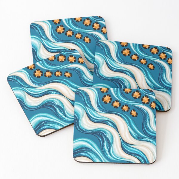 Item preview, Ocean Wild Luxe – Turquoise and Gold Leopard Marble designed and sold by annenambiro.