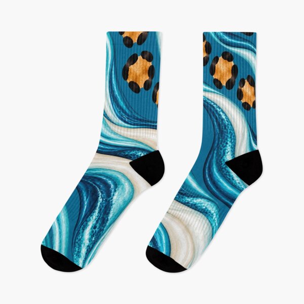 Item preview, Ocean Wild Luxe – Turquoise and Gold Leopard Marble designed and sold by annenambiro.