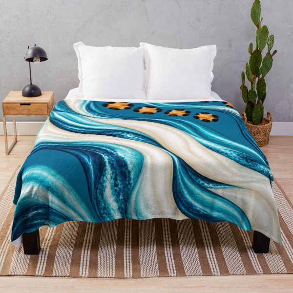 Item preview, Ocean Wild Luxe – Turquoise and Gold Leopard Marble designed and sold by annenambiro.